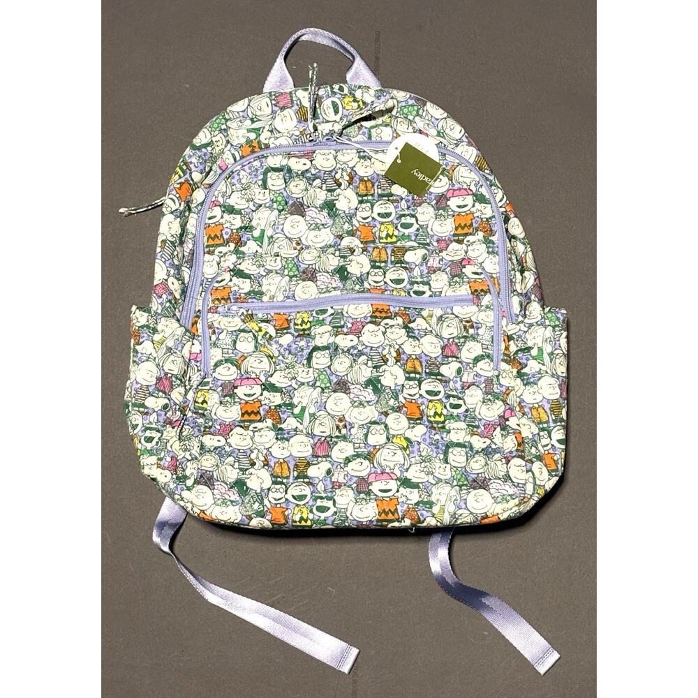 Vera Bradley Peanuts Pals Bancroft Backpack Lrg Charlie Brown Marcy Snoopy NWT